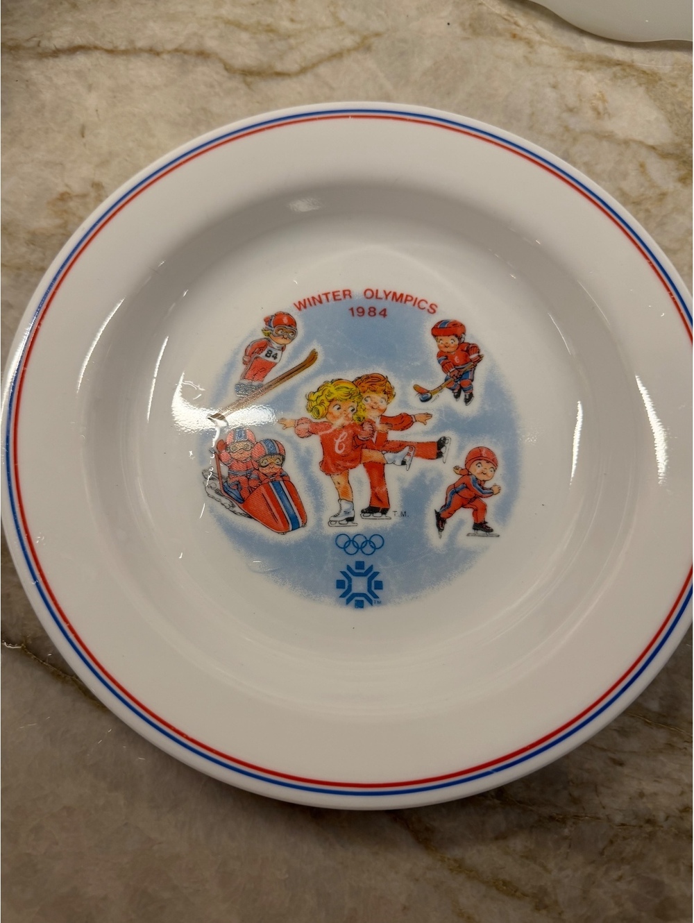 Vintage 1984 Campbell’s Soup Winter Olympics Corelle Rimmed Bowl (Sarajevo '84)